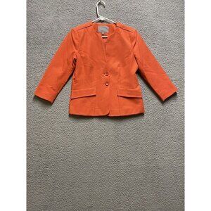 Classiques Entier Coral Blazer Jacket Lined Career Office Plus Sz 4 $328